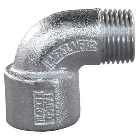 IMC 90 Deg Elbow, 3/4 in, Threaded, Aluminum, Plain, Silver MPN:ELMF90-75-A