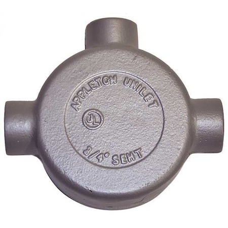 Conduit Outlet Body, Iron, T, 3/4 In. MPN:SEHT-75