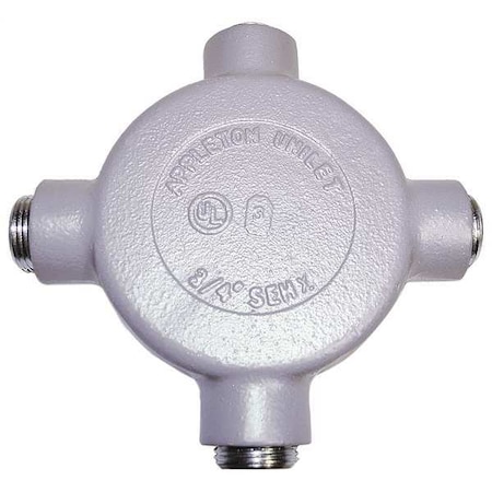 Conduit Outlet Body, Iron, X, 1/2 In. MPN:SEHX-50