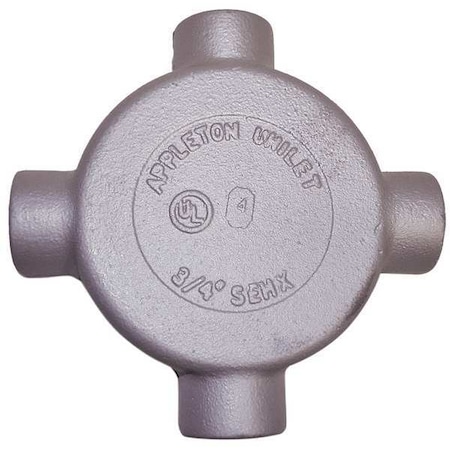 Conduit Outlet Body, Iron, X, 3/4 In. MPN:SEHX-75