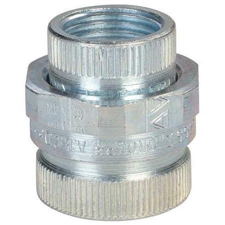 Rigid Union, 3/4 in, Threaded, Steel, Zinc Plated, Silver MPN:UNF75NR