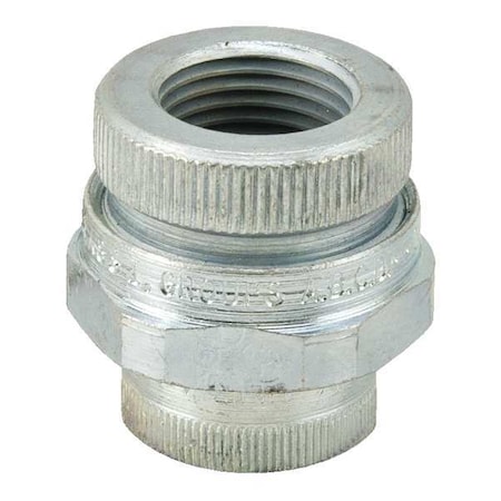 Rigid Union, 1 in, Threaded, Steel, Powder Coated, Silver MPN:UNY100NR