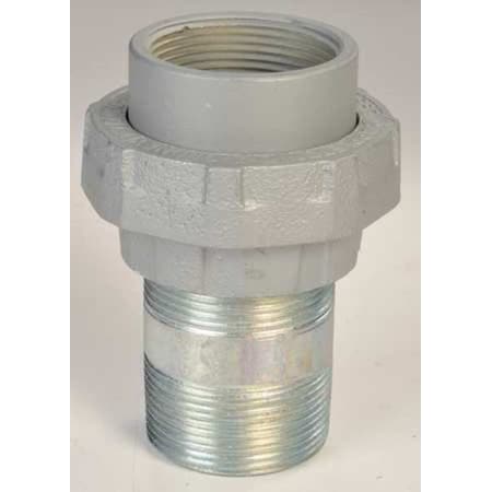 Rigid Union, 1-1/4 in, Threaded, Copper, Powder Coated, Silver MPN:UNY125NR-A