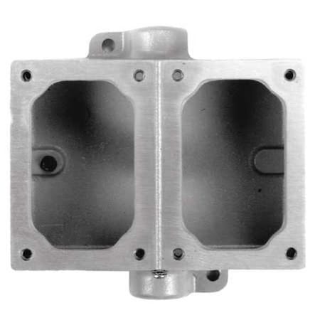 Electrical Box, Not Applicable, Mounting Box Type, 2 Gangs, Aluminum, Rectangular Shape MPN:EDSC372-SA