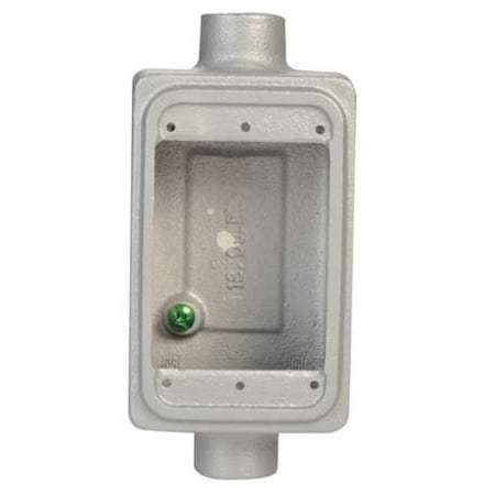 Weatherproof Electrical Box, 25 cu in, FDC Box Type, 1 Gang, Aluminum, Rectangular Shape MPN:FDC-1-100-A