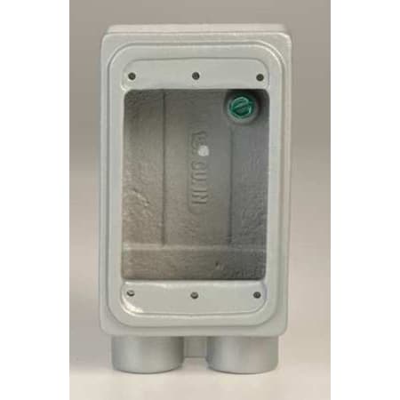 Weatherproof Electrical Box, 25 cu in, FDS Box Type, 1 Gang, Malleable Iron, Rectangular Shape MPN:FDS-1-100