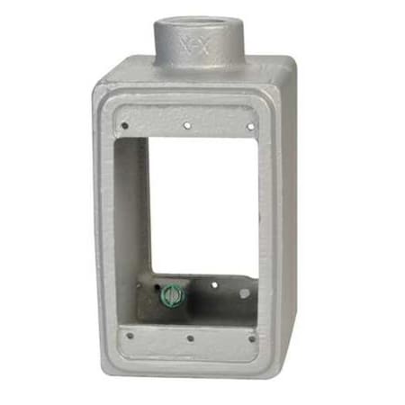 Weatherproof Electrical Box, 18 cu in, FS Box Type, 1 Gang, Malleable Iron, Rectangular Shape MPN:FS-1D-50