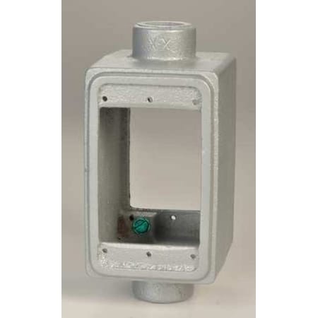 Weatherproof Electrical Box, 18 cu in, FSC Box Type, 1 Gang, Malleable Iron, Rectangular Shape MPN:FSC-1D-75