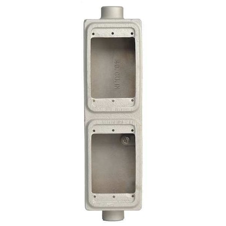 Weatherproof Electrical Box, 40 cu in, FSC Box Type, 2 Gangs, Malleable Iron, Rectangular Shape MPN:FSC-2T-75