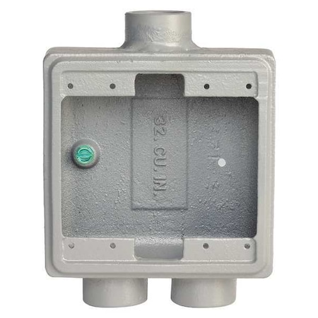 Weatherproof Electrical Box, 32 cu in, FSD Box Type, 2 Gangs, Malleable Iron, Rectangular Shape MPN:FSD-2-75