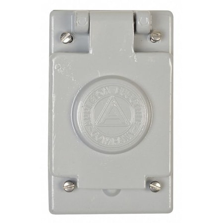 1 Gang -Gang Vertical Weatherproof Cover, 2-13/16 in W, 4-9/16 in H MPN:FSK-WT2