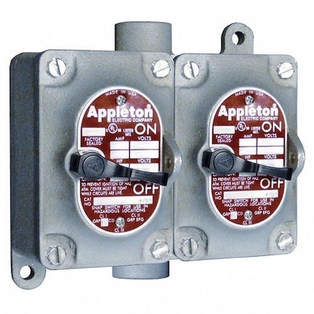 Tumbler Switch, EDSC Series, 2 Gang, 2-Pole MPN:EDSC128