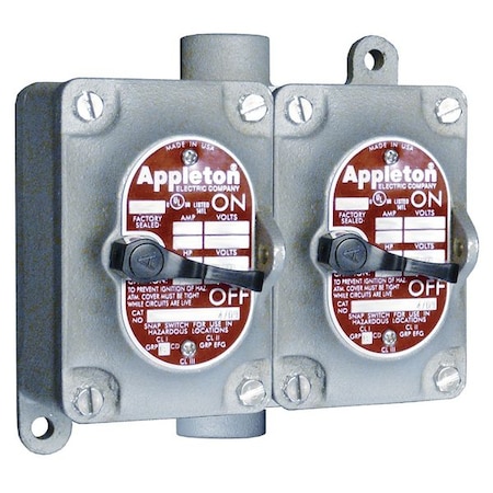 Tumbler Switch, EDSC Series, 2 Gang, 2-Pole MPN:EDSC210-F2