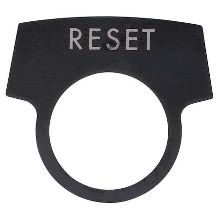LegendPlate, Reset, White/Black, Half-Round MPN:LNPRESETQ