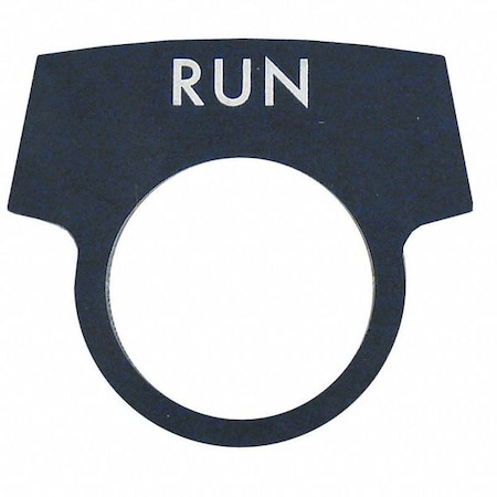 LegendPlate, Run, White/Black, Half-Round MPN:LNPRUNQ