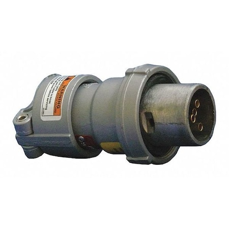 Pin & Sleeve Plug, 30 A, 600V AC, Three Phase, 4 Pole, Style 1 Grounding, Gray, NEMA 3, 3R, 4, 4X MPN:ACP3044BC