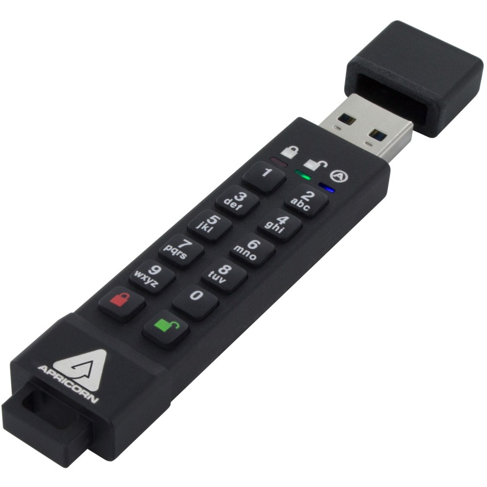 Apricorn 16GB Aegis Secure Key 3z USB 3.1 Flash Drive - 16 GB - USB 3.1 - 77 MB/s Read Speed - 72 MB/s Write Speed - ASK3Z16GB MPN:ASK3Z-16GB