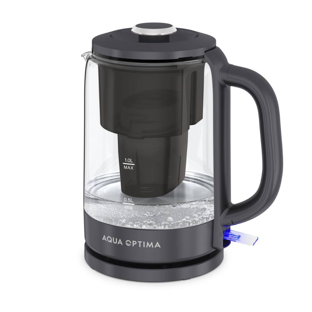 Aqua Optima Electric 1.7L Plastic Kettle With Water Filter, Black, KT3001 MPN:KT3001