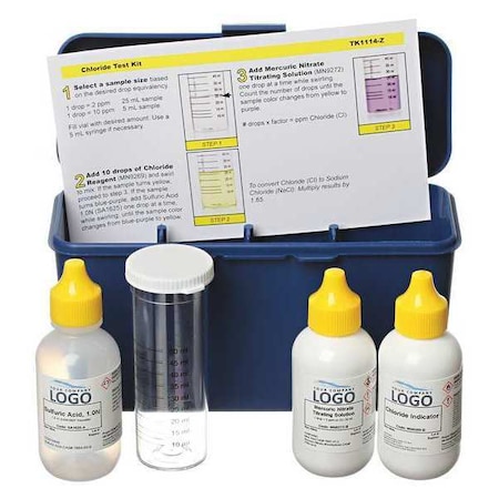 Chloride Test Kit, 2 Or 10ppm/25mL MPN:TK1114-Z