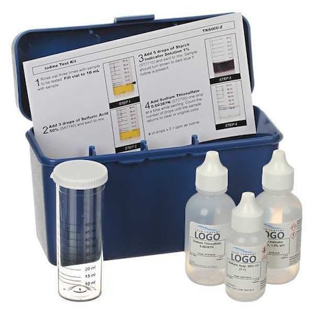 Tst Kit, Iodine Sanitizer, 1Drop-2ppm/10mL MPN:TK6000-Z