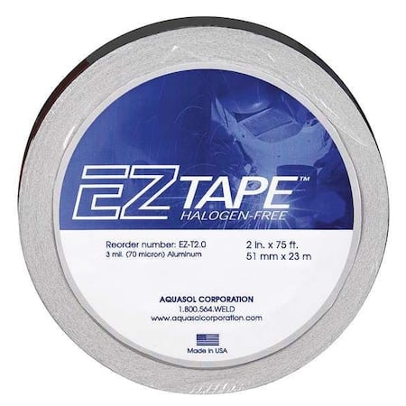 Aluminum Tape, 2 in W, 75 ft L, Silver MPN:EZ-T 2.0