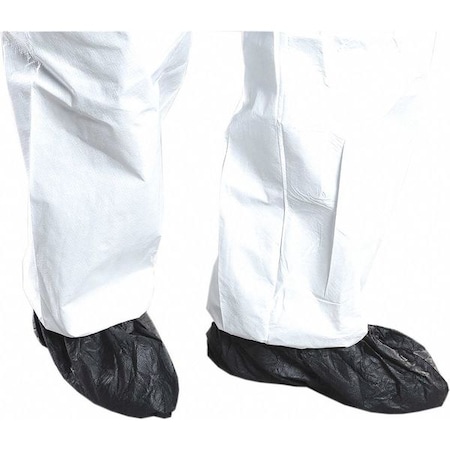 Shoe Cover, Fluid Resistant, XL, Package Quantity 150, Black, 7 in, XL MPN:SH-C1183-B
