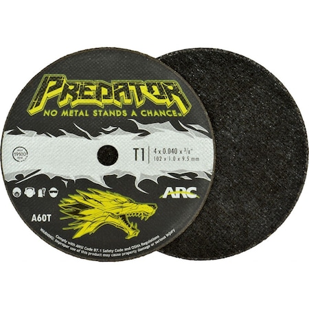 Abrasive Cut-Off Wheel, 4 in Dia, 3/64 in Thick, A60T Series MPN:904043805