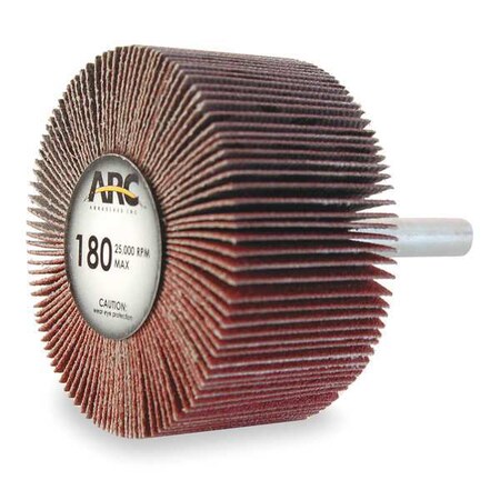 Flap Wheel, AO, 2x1x1/4 In Shank, 180G MPN:11291