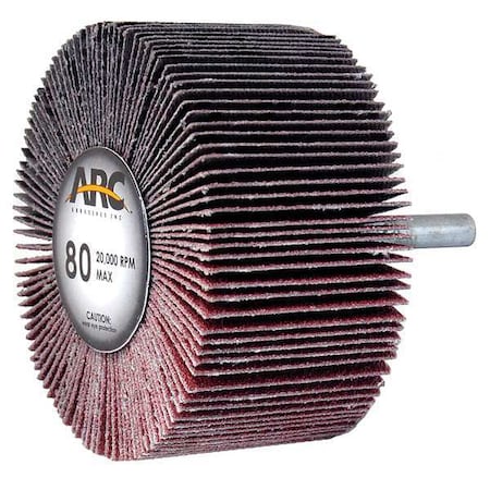 Mounted Flap Wheel, 3 in. D, 80 Grit, PK10 MPN:11404K