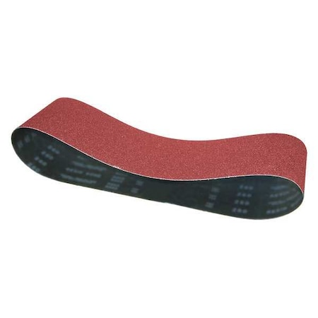 Sanding Belt, 1 in W, 11 in L, Coated, Ceramic, 60 Grit, Medium, Predator, Red MPN:650101105
