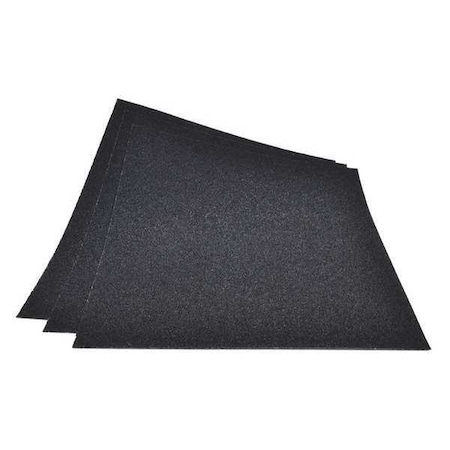 Sandpaper Sheet, Blk, Fine, 180 Grit, PK100 MPN:74126K