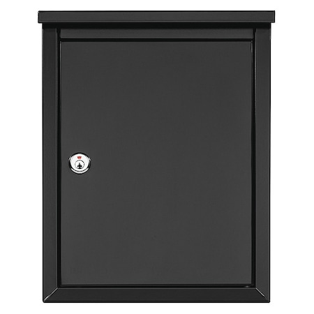 Mailbox, Black, Galvanized, 1 Doors, Wall Mounted, Locking MPN:2580B-10