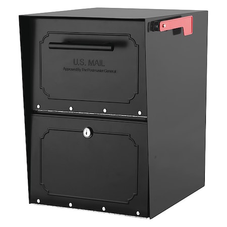 Mailbox, Black, Galvanized, 1 Doors, Surface/Post, Locking MPN:5100B