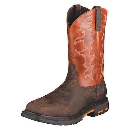 Men's Western Boot, 8 EE, Steel Toe, 11 in H, Brown, 10006961 MPN:10006961