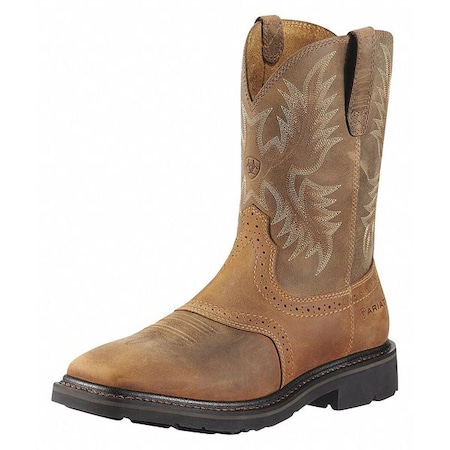Men's Western Boot, 11 EE, Steel Toe, 10 in H, Aged Bark, 10010134 MPN:10010134