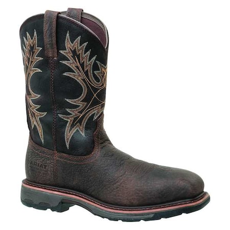 Men's Western Boot, 10 1/2, Composite Toe, 11 in H, Bruin Brown, 10017420 MPN:10017420