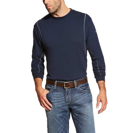 Men's FR Crew Longsleeve Tee, 8.9 cal/sq cm, XL, Cotton MPN:10019007