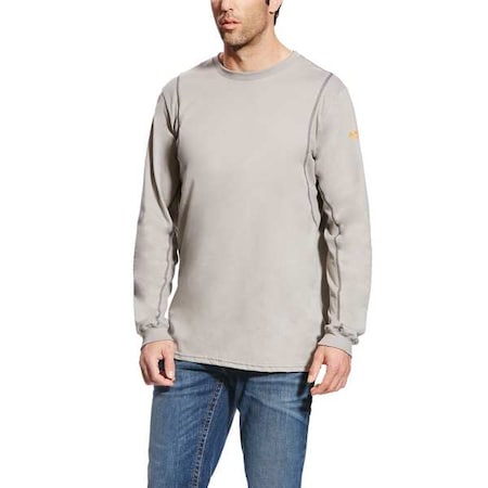 Men's FR Crew Longsleeve Tee, 8.9 cal/sq cm, L, Cotton MPN:10019015