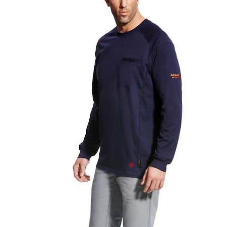 Men's FR Crew Longsleeve Tee, 8.7 cal/sq cm, S, Cotton MPN:10022327