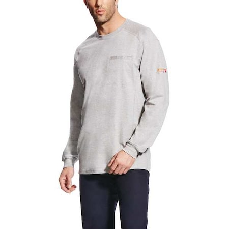 Men's FR Crew Longsleeve Tee, 8.7 cal/sq cm, L, Cotton MPN:10022329