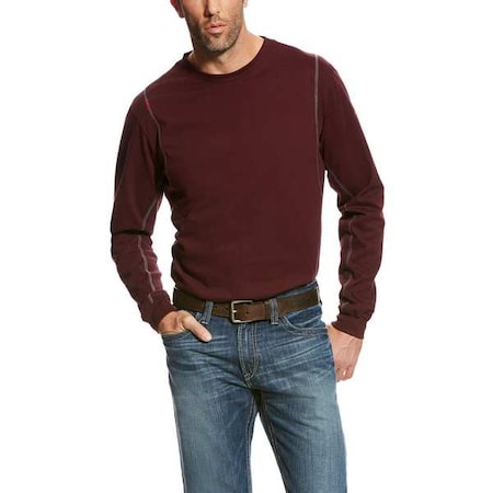Men's FR Crew Longsleeve Tee, 8.9 cal/sq cm, XL, Cotton MPN:10023941