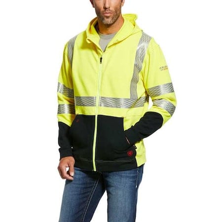 Flame-Resistant Full Zip Hoodie, 28 cal/sq cm, 3XL, 12 oz Zipper Closure MPN:10027912