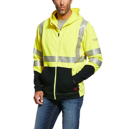 Flame-Resistant Full Zip Hoodie, 28 cal/sq cm, 2XL, 12 oz Zipper Closure MPN:10027912