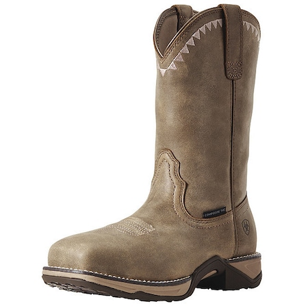 Women's Western Work Boot, 8 1/2, Composite Toe, 10 in H, Brown Bomber, 10029498 MPN:10029498