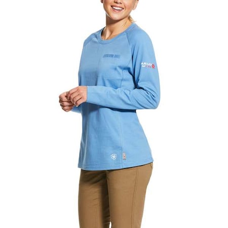 Women's FR Crew Longsleeve Tee, 8.7 cal/sq cm, XS, Cotton MPN:10031021