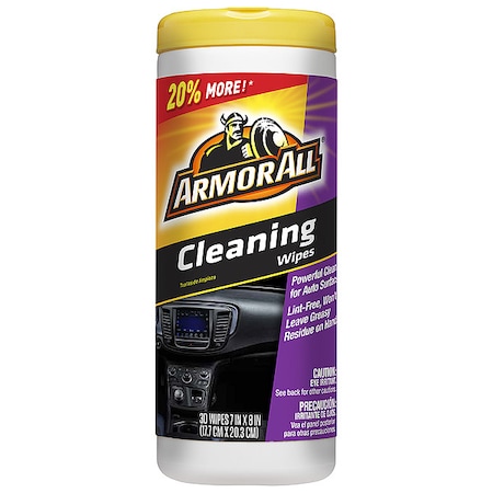 Cleaning Cloth, Automotive Solvent Wipe, Multi-Surface Interior Cleaner, 30 ct Container Size MPN:AWMPC-30-1USLT