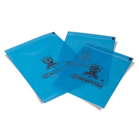 Reclosable Bag, Slide/Zipper, 18 in W, 4 mil Thick, Linear Low Density Polyethylene (LLDPE), Blue MPN:PB4B1824ZIP