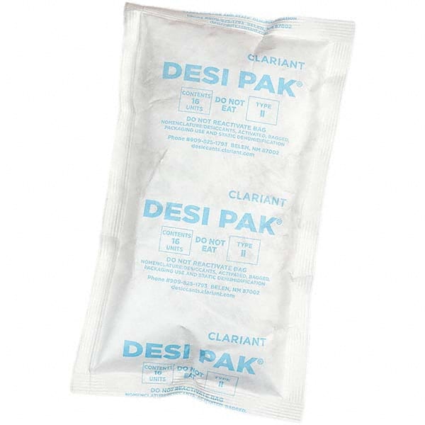 Desiccant Packets, Material: Clay , Packet Size: 16 oz , Container Type: Drum , Area Protected: 13.33ft3 , Number of Packs per Container: 150  MPN:D16UCT-D