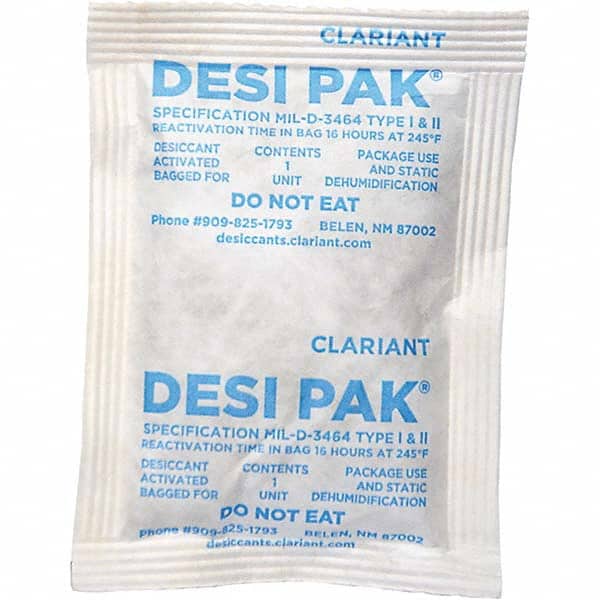 Desiccant Packets; Material: Clay ; Packet Size: 1 oz ; Container Type: Pail ; Area Protected: 0.83ft³ ; Number of Packs per Container: 300 ; UNSPSC Code: 41123003 MPN:D1UCT - Pkg Qty 300