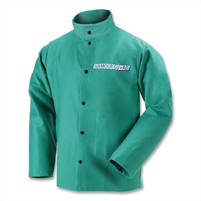 9OZ Green Fr Welding Jacket Size M MPN:FR9JM